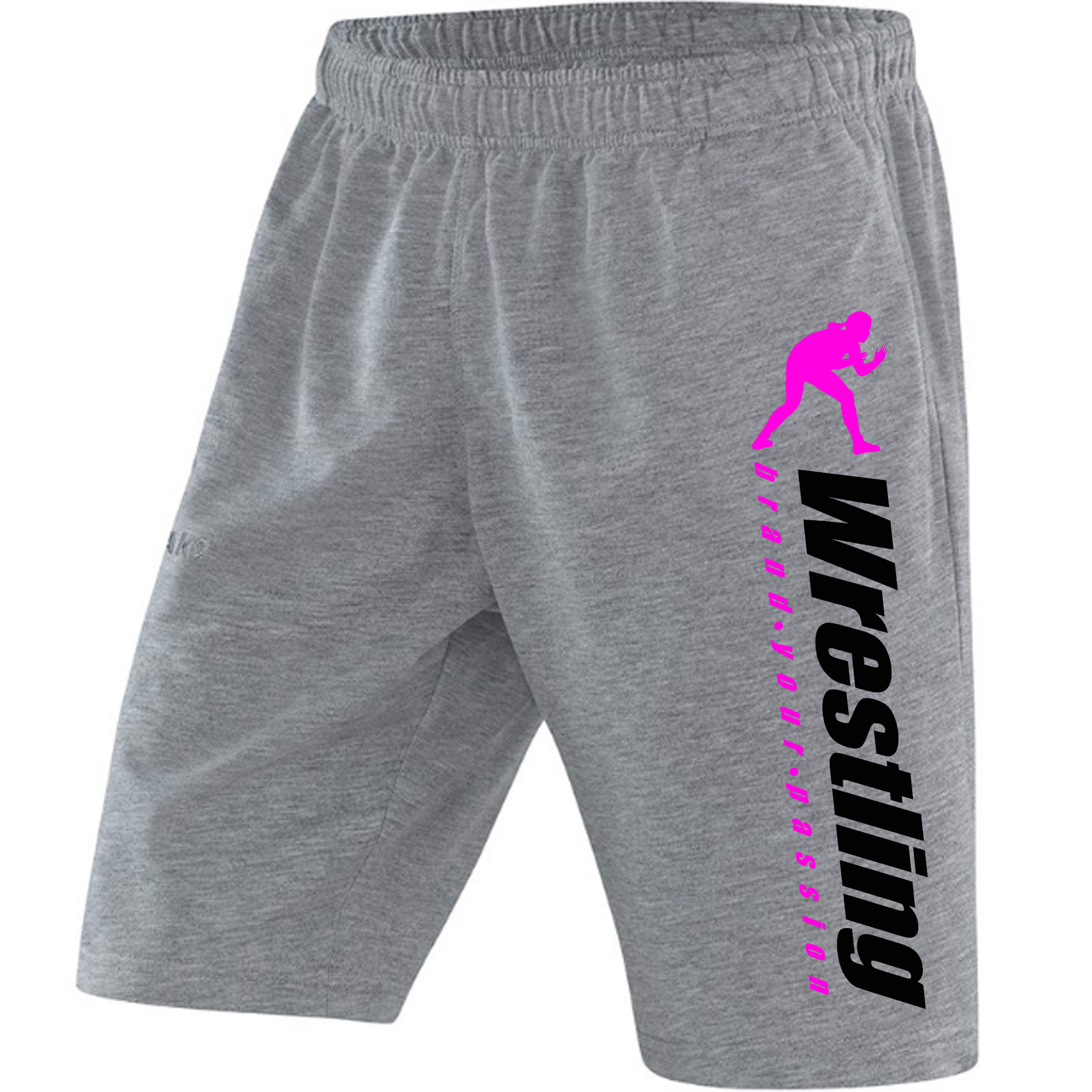 Grau-Pink Brand Your Passion Wrestling Short Damen