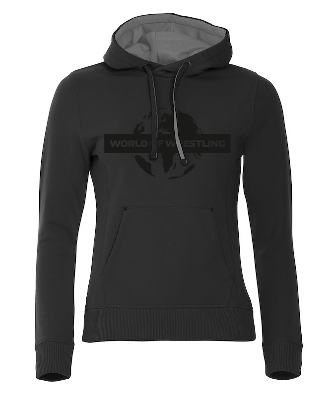 Hoody-Weltkugel-Damen-Schwarz Hoody Weltkugel Damen