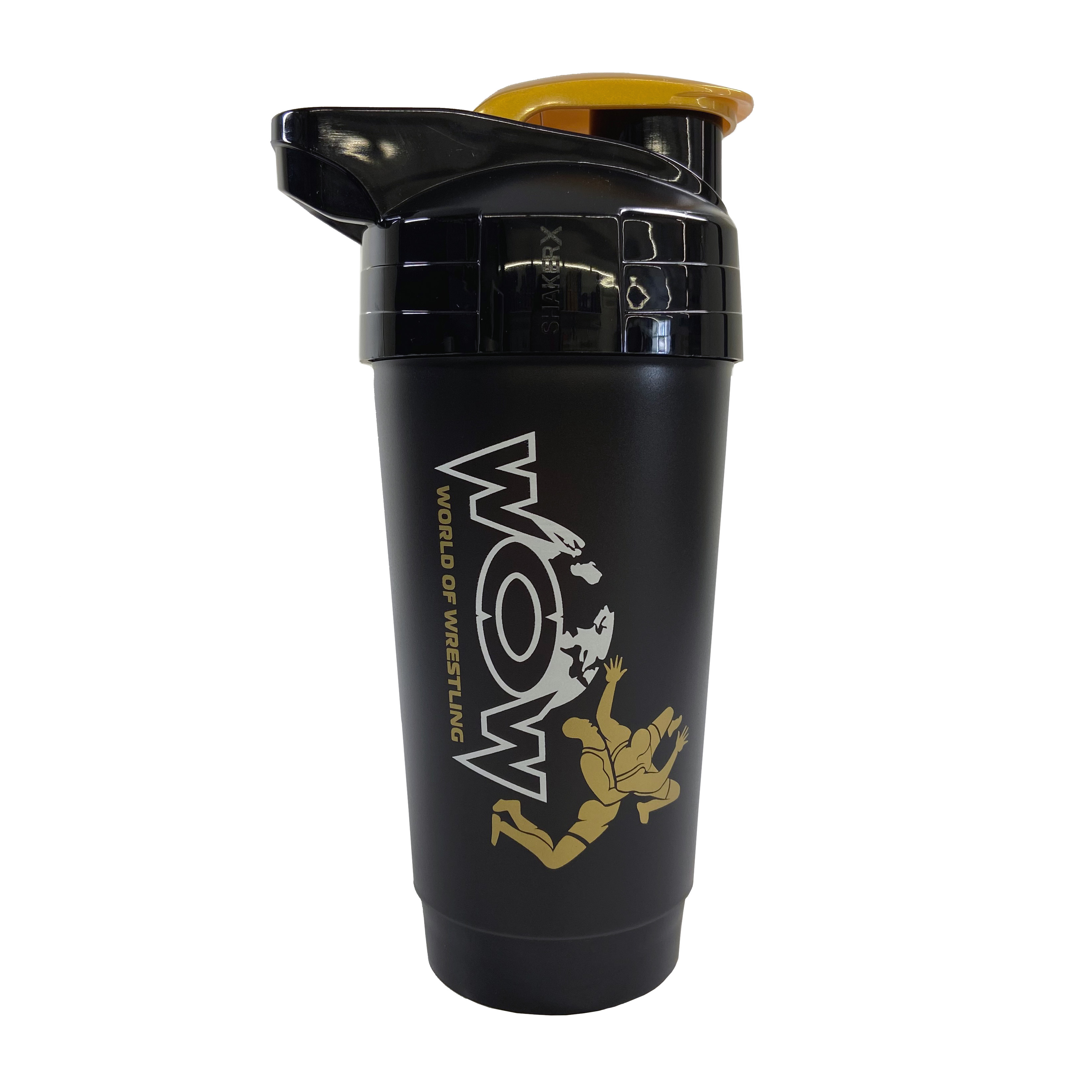 Shaker World of Wrestling 700ml Black & Gold