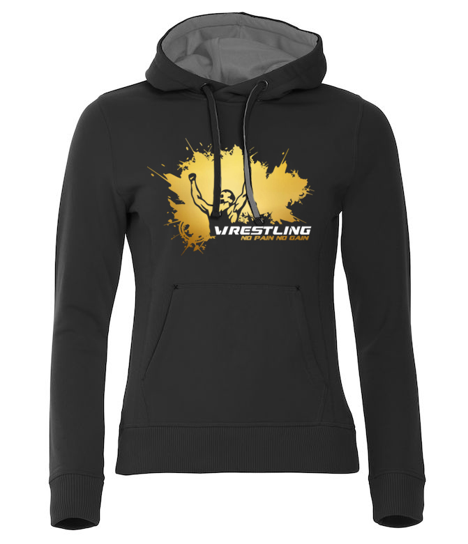 No-Pain-Hooda-Damen-Gold No Pain No Gain Hoody Damen