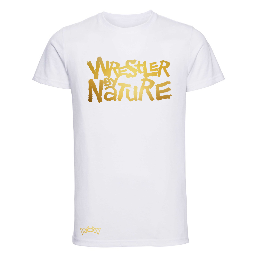Wrestler by Nature T-Shirt Weiß/Gold