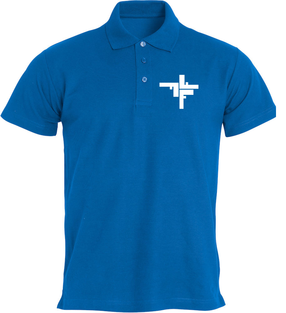 blau58e76d4d56469 Fechers Fitness Factory Polo-Shirt mit FFF Logo