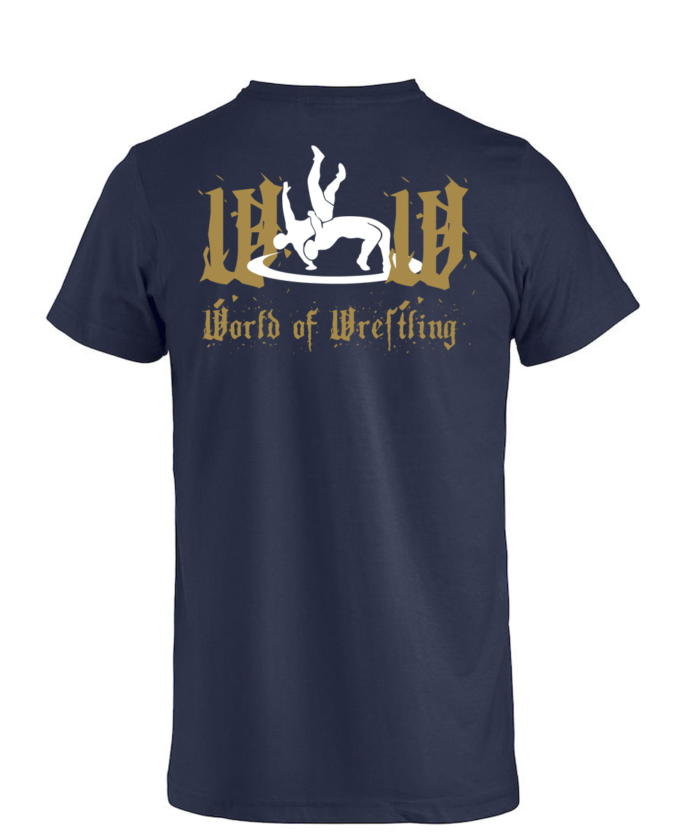Wrestler-R-cken-dunkel-blau Wrestler T-Shirt Damen / Herren