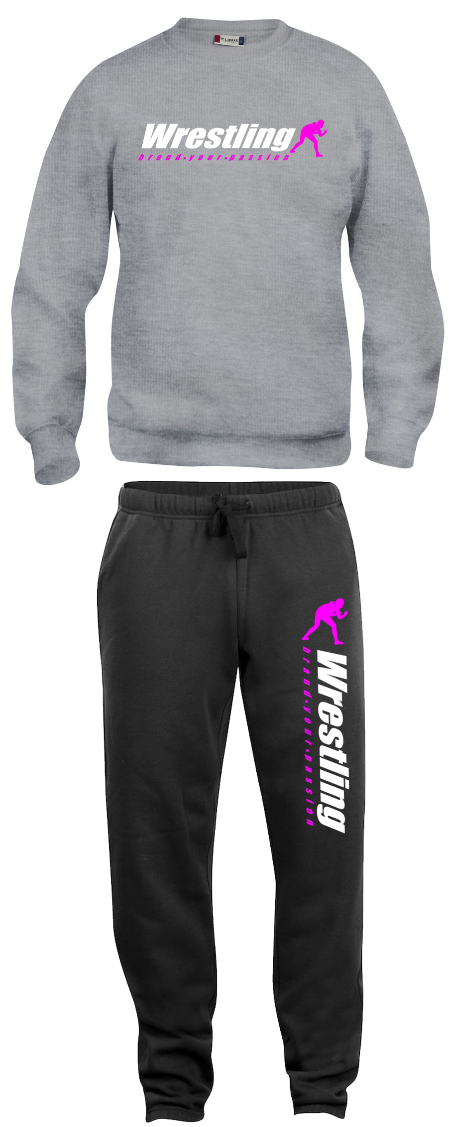 Grau-schwarz Jogging-Set Brand Your Passion Damen
