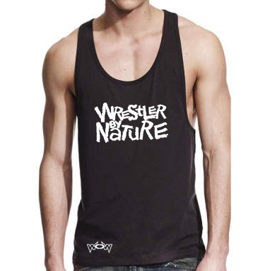 Wrestler by Nature Tank-Top Schwarz/Weiß