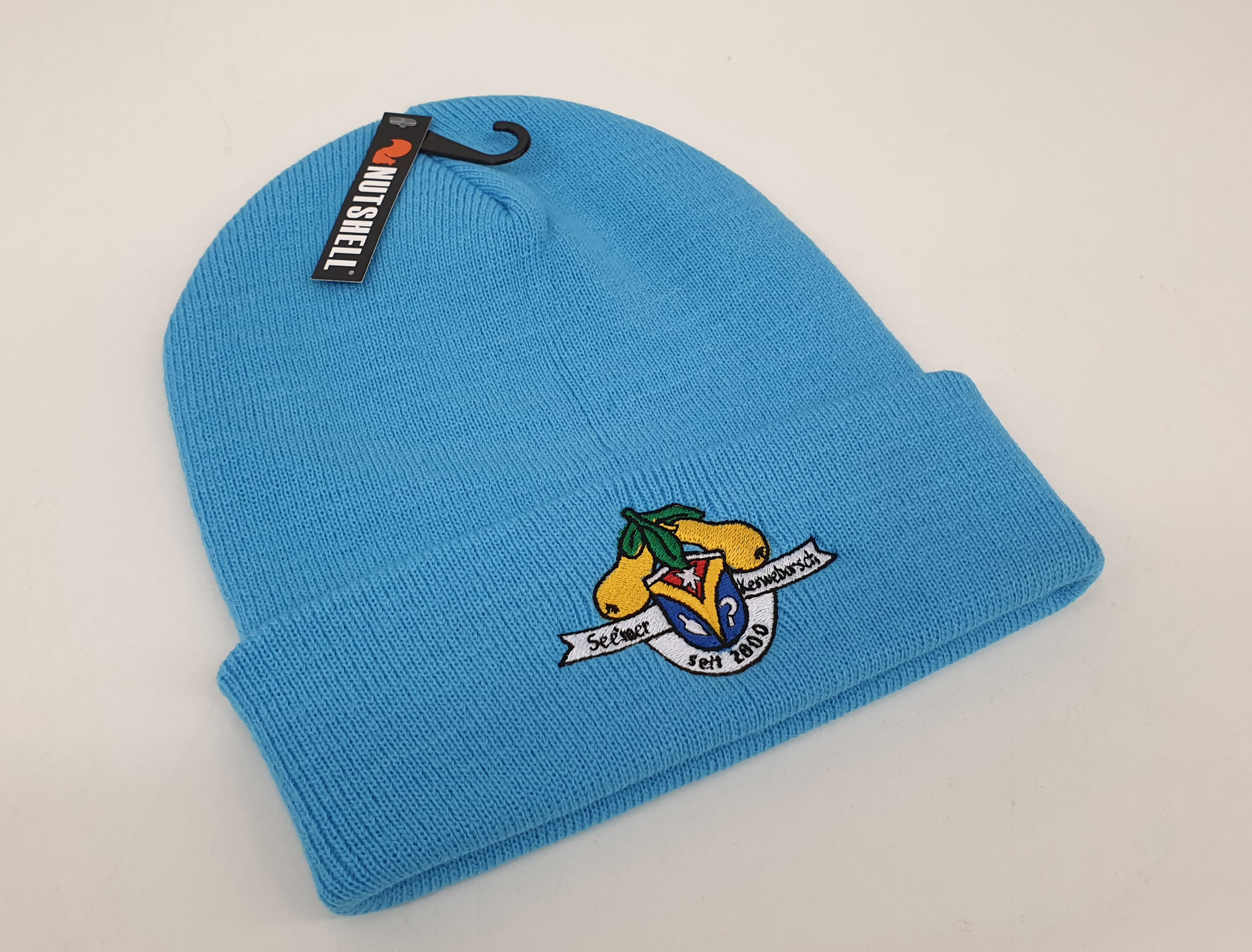 Winterm-tzen-Stick 100 Wintermützen mit besticktem Logo