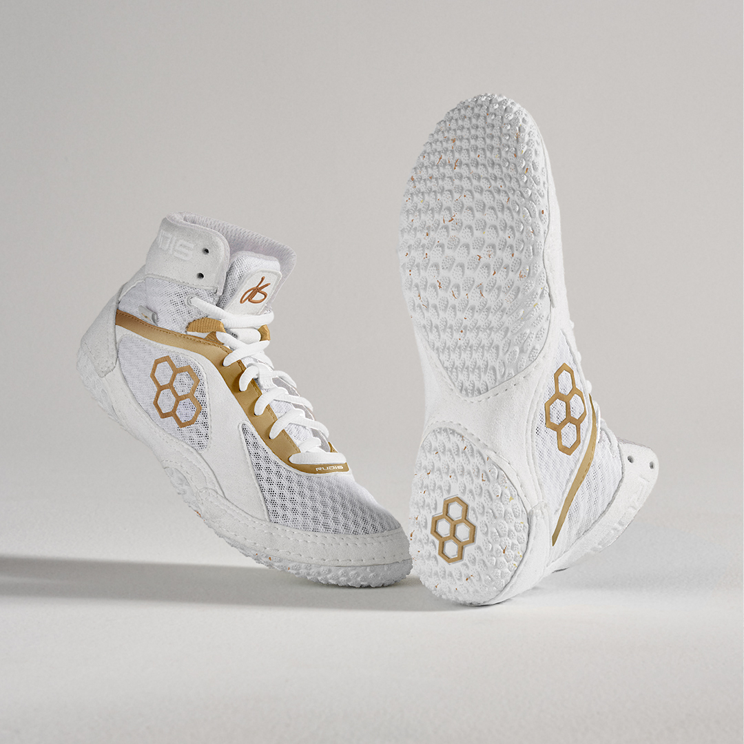 JBA-0006-UN-07-5-Jordan-Burroughs-Alpha-2-0-White-gold-wrestling-shoes-Ringerschuhe-mma-Schuhe-boxing-Shoes-RUDIS-01 Ringerschuhe Rudis Jordan Burroughs Alpha 2.0 Youth -  White/gold - only size 32