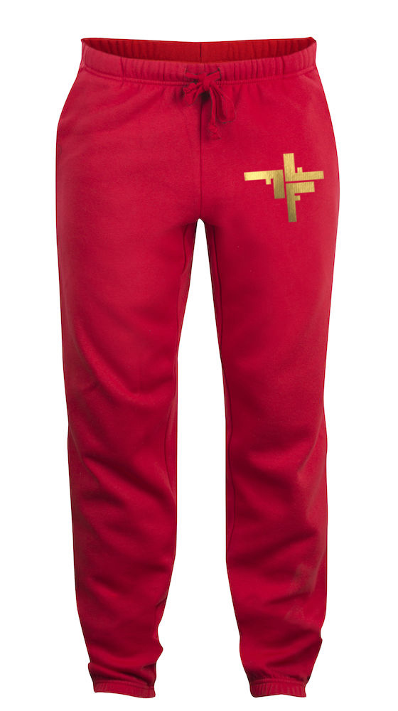 rot-gold Fechers Fitness Factory Jogginghose Damen / Herren