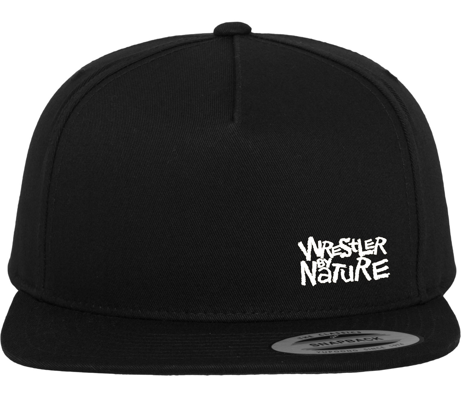 Wrestler by Nature Snapback Kappe Schwarz/Weiß