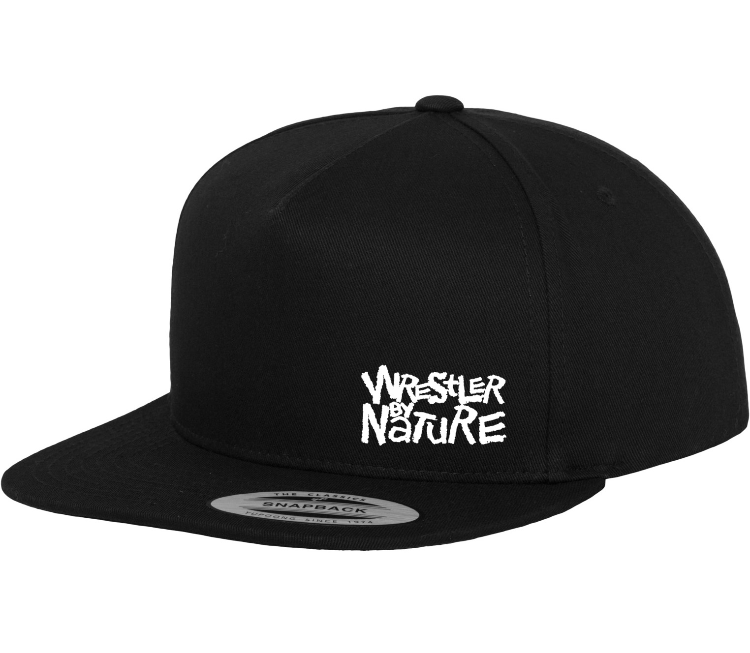 Wrestler by Nature Snapback Kappe Schwarz/Weiß