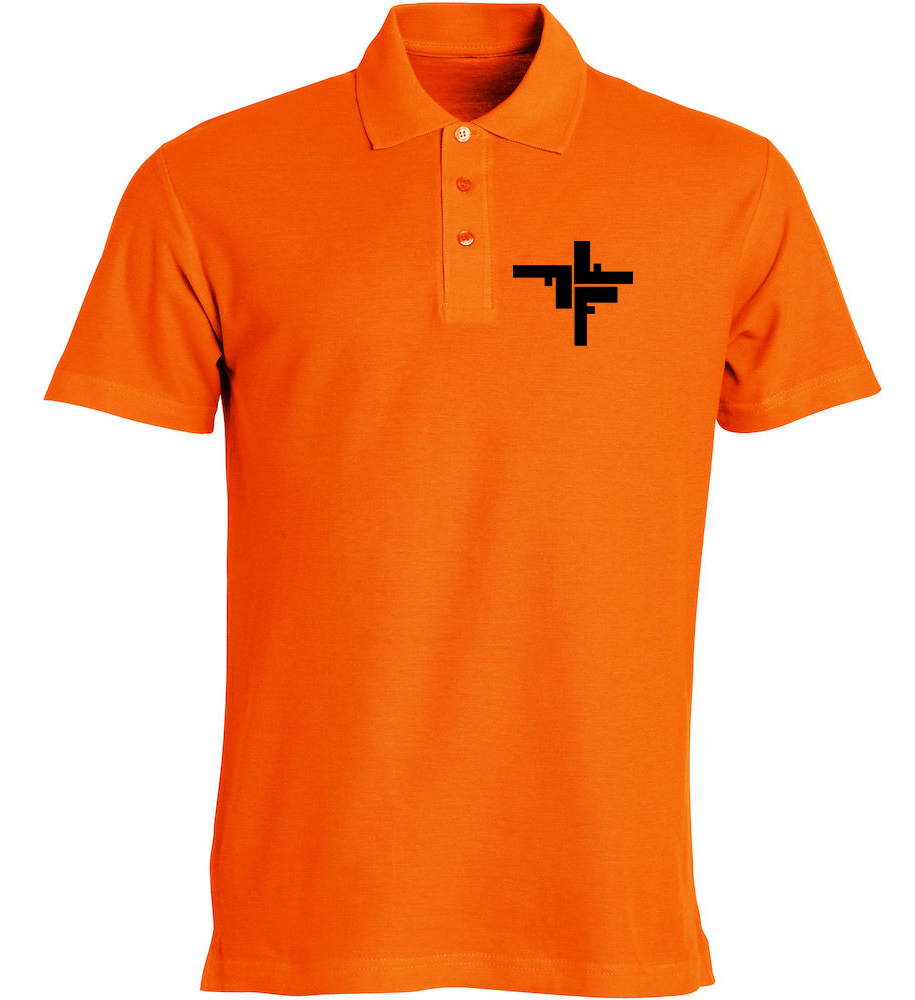 orange Fechers Fitness Factory Polo-Shirt mit FFF Logo