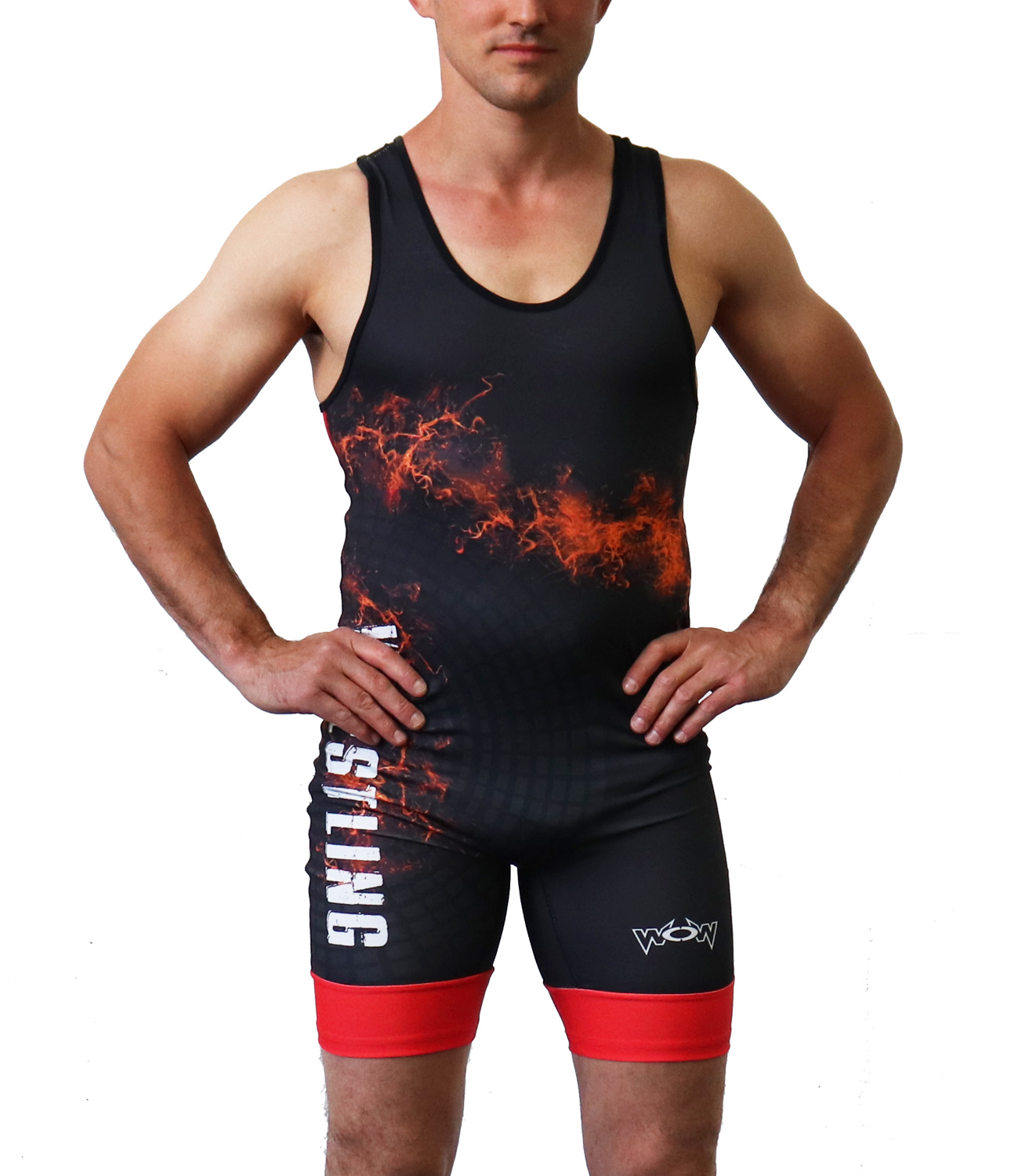 Trikots-Flammen-Rot-Vorne Trikot Flammen Doppelpack Herren - only 2XL