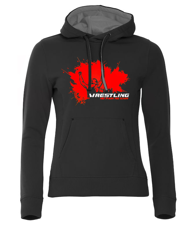 No-Pain-Hoody-Damen-Rot No Pain No Gain Hoody Damen