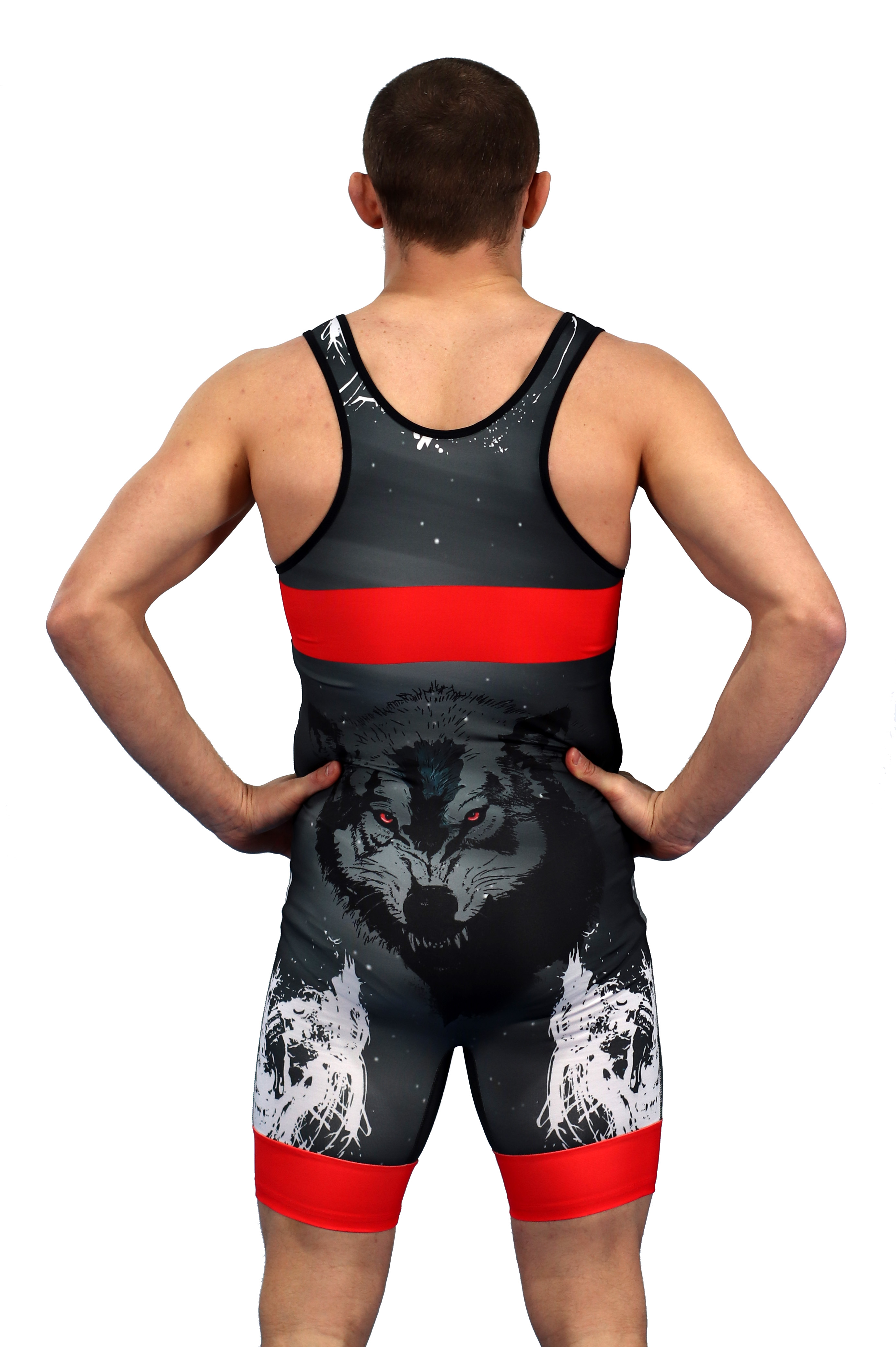 Wolf-Rot-Hinten Trikot Wolf Doppelpack Herren