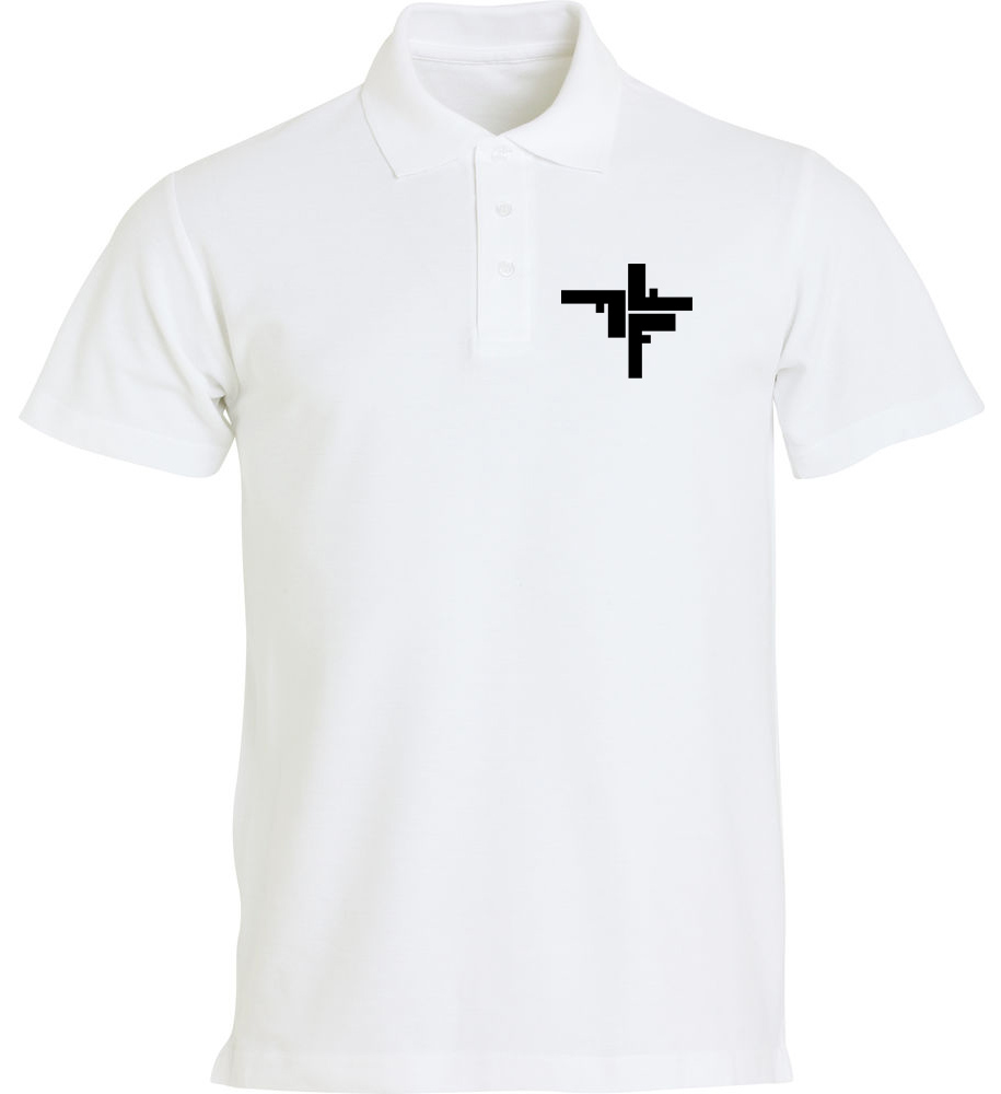 weiss Fechers Fitness Factory Polo-Shirt mit FFF Logo