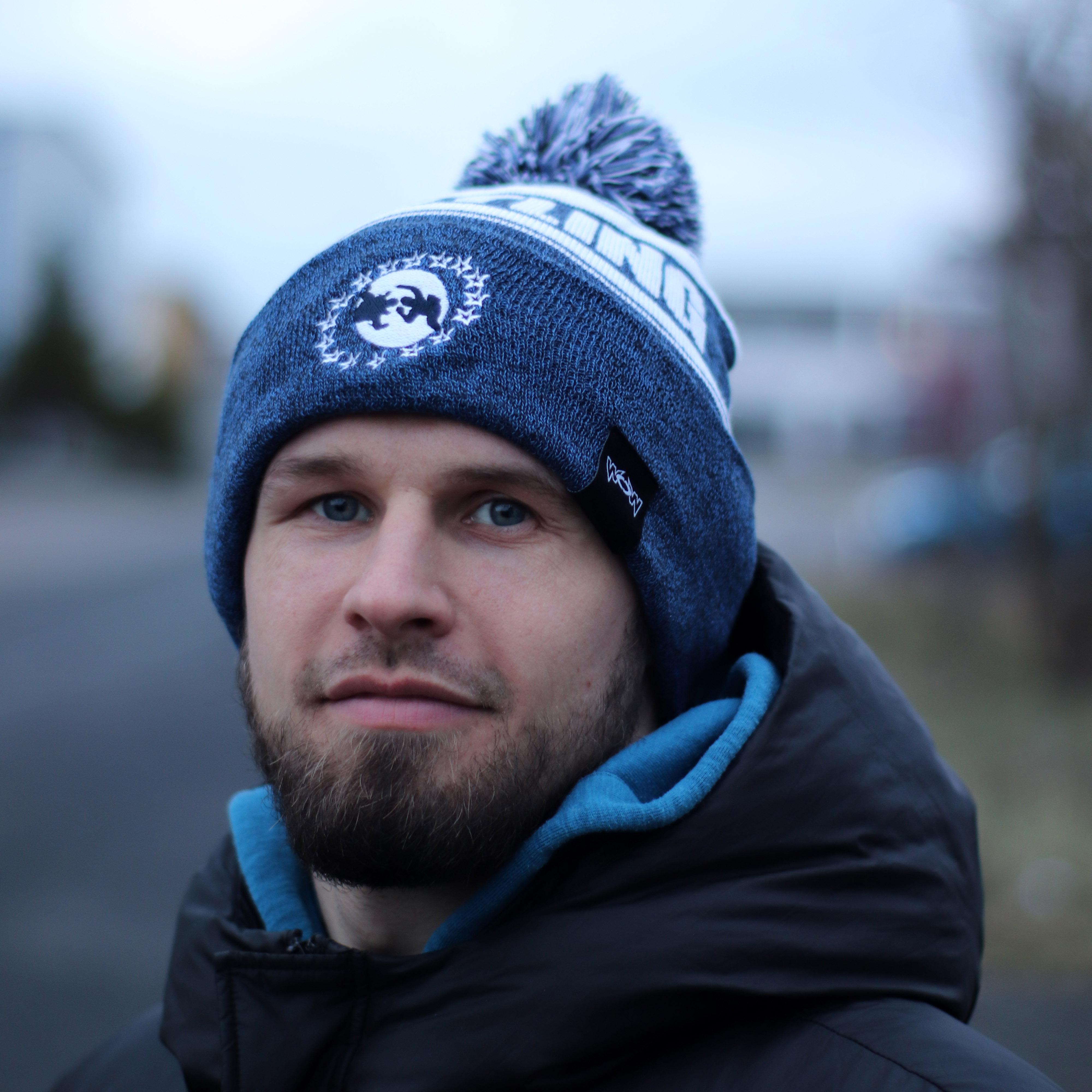 Winterm-tze-Wrestling-Blau Wintermütze Wrestling blau