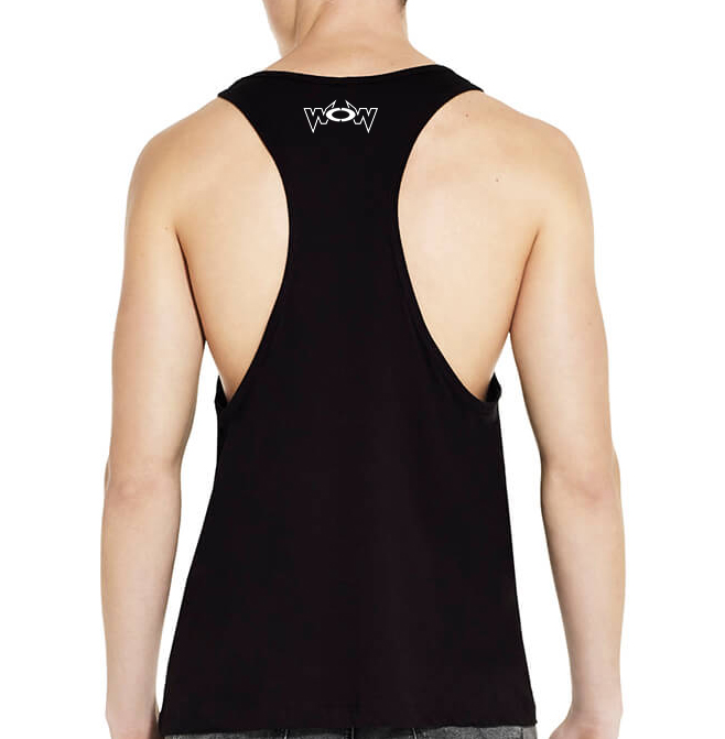 Tanktop-hinten-WoW-weiss RINGEN Powered By WOW Tanktop Weiß / Gold