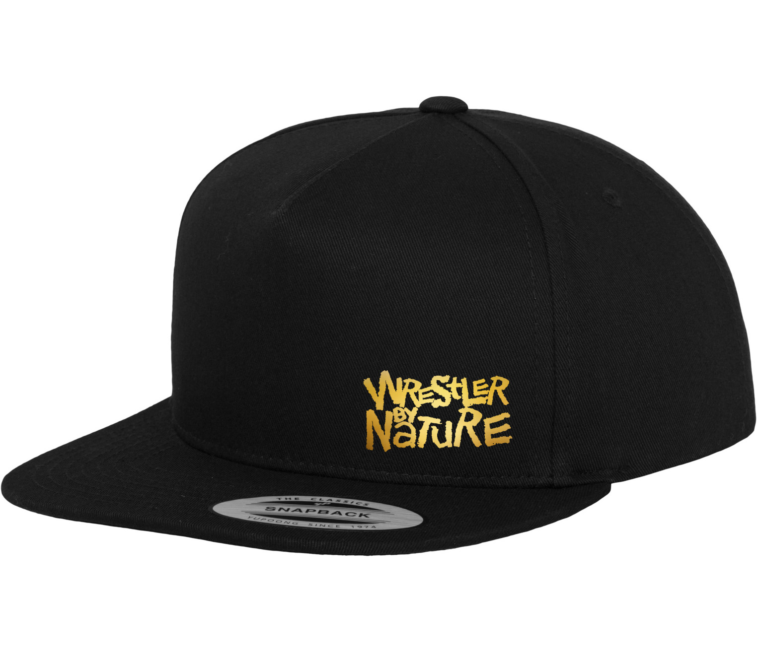 Wrestler by Nature Snapback Kappe Schwarz/Gold 