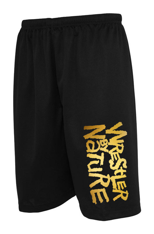 Wrestler by Nature Shorts Schwarz/Gold