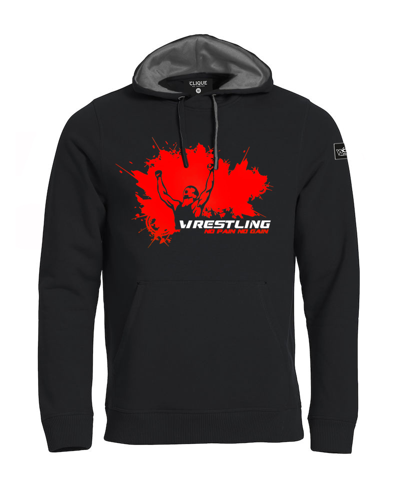 No-Pain-Hoody-Rot No Pain No Gain Hoody Herren