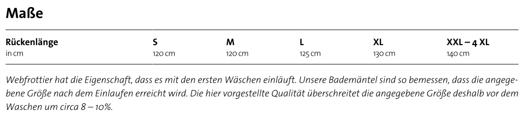Badmantel + Kapuze (100% Baumwolle)