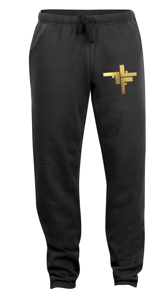 Schwary-gold Fechers Fitness Factory Jogginghose Damen / Herren