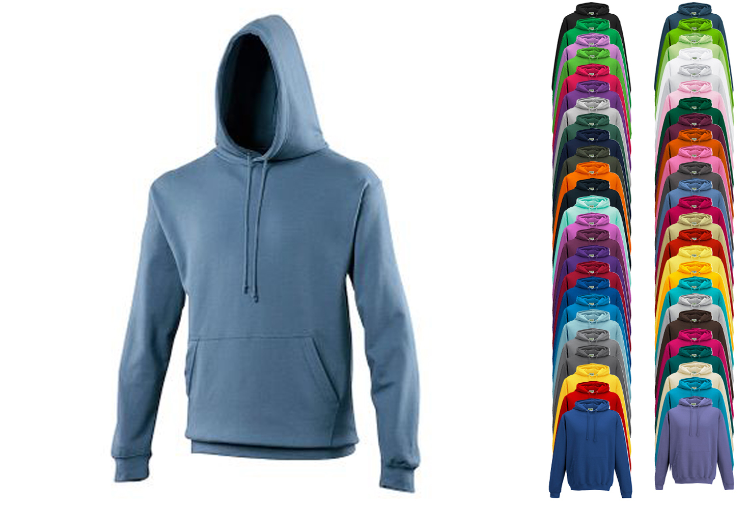 Hoody-1 20 Hoodys Basic mit bedrucktem Logo vorne +  Schriftzug hinten