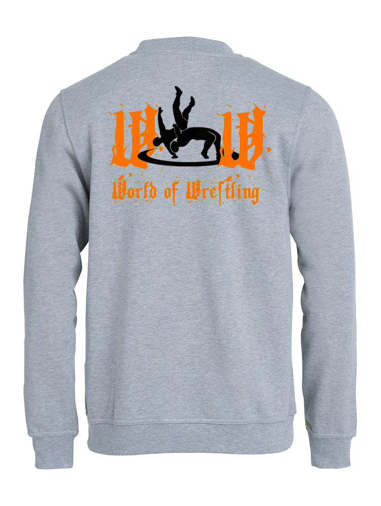 wow-grau-orange WOW Ringer Pulli Damen / Herren