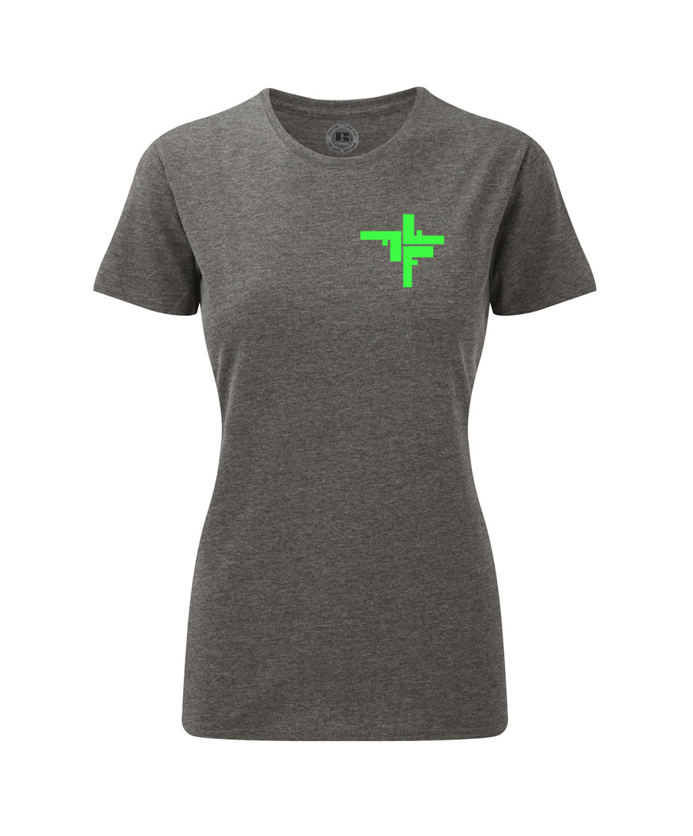 grau-grun Fechers Fitness Facory Rundhals T-Shirt Damen