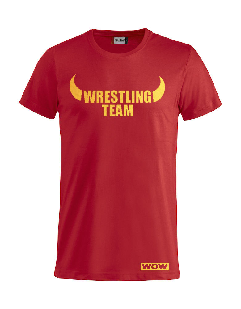 WOW Wrestling Team T-Shirt Gold Folie Damen / Herren