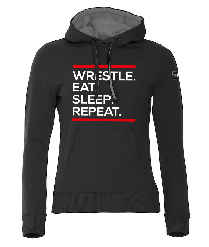 Wrestle-Eat-Sleep-Repeat-Hoody-Damen Wrestle Eat Sleep Repeat Hoody Damen