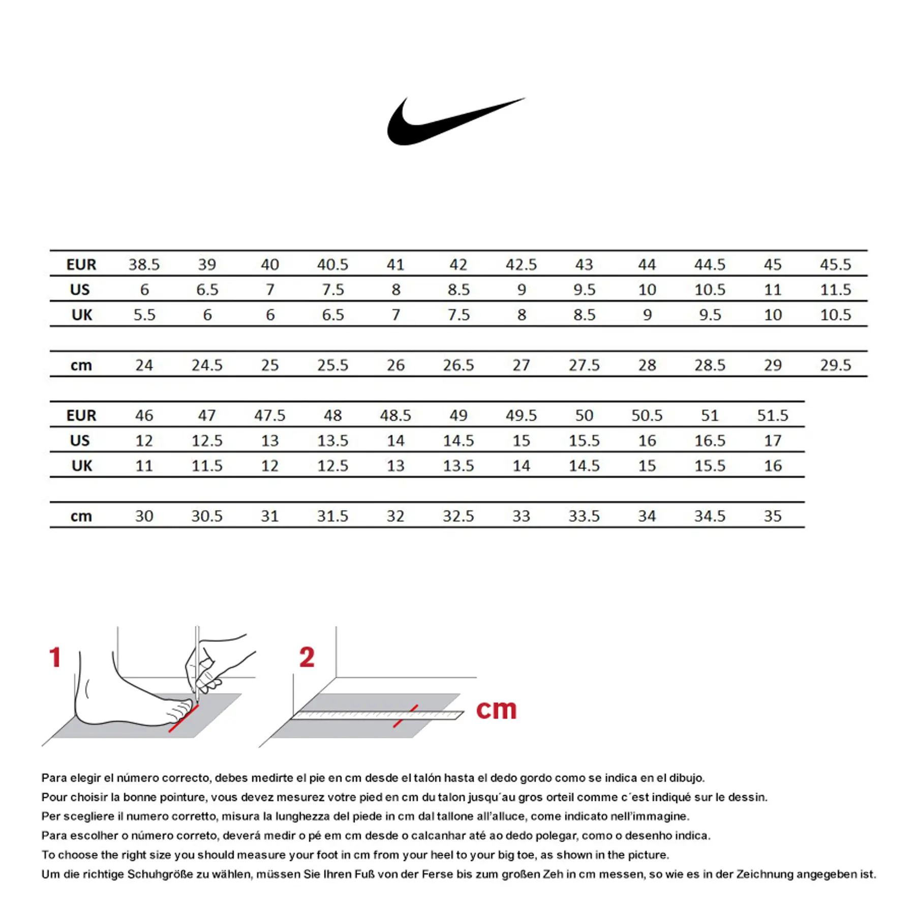 Nike size 2 outlet