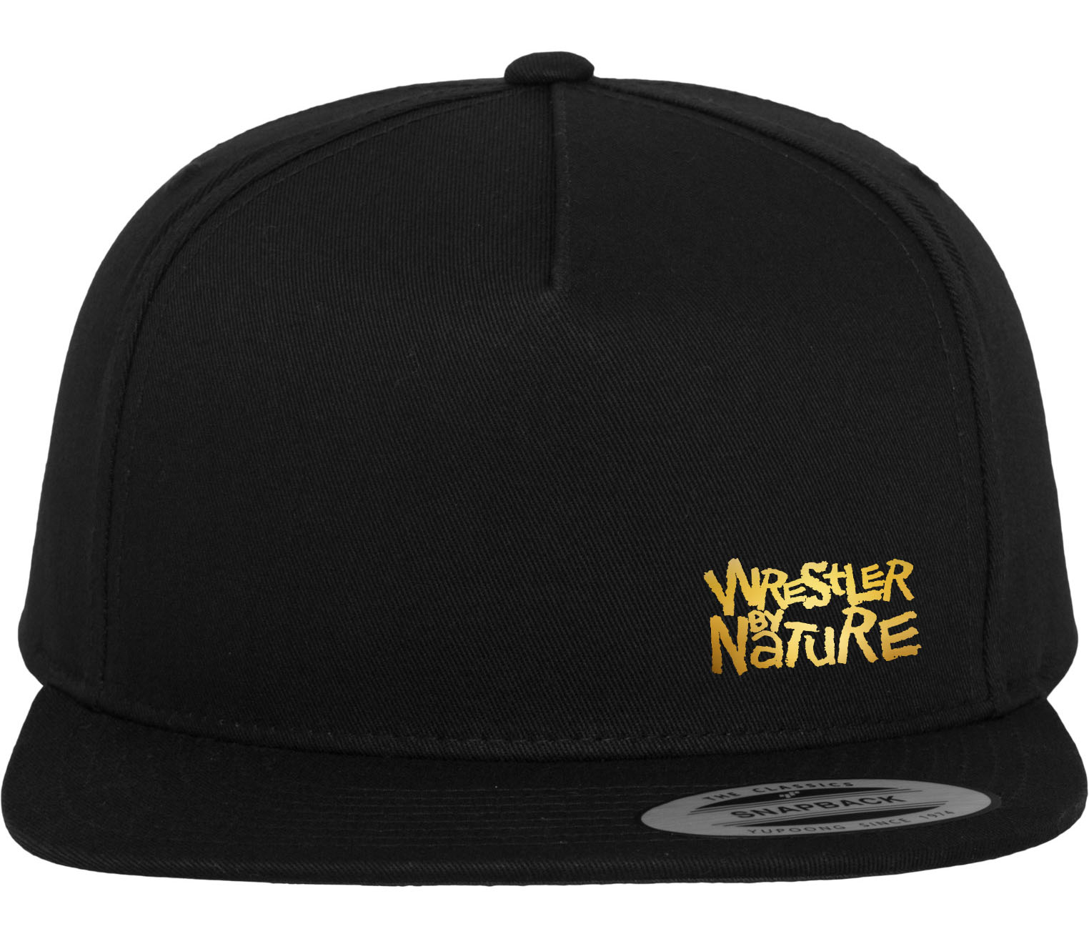 Wrestler by Nature Snapback Kappe Schwarz/Gold 
