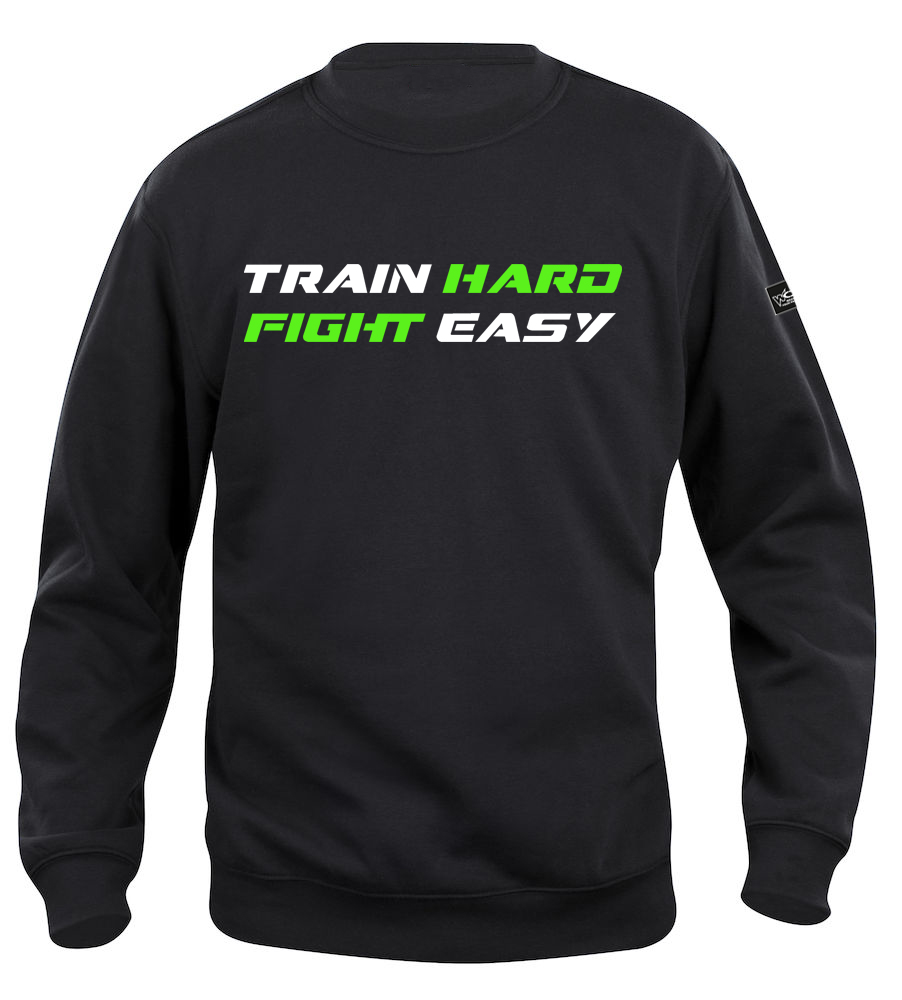 Train-Hard-Pullover-Gr-n Train Hard Fight Easy Pullover