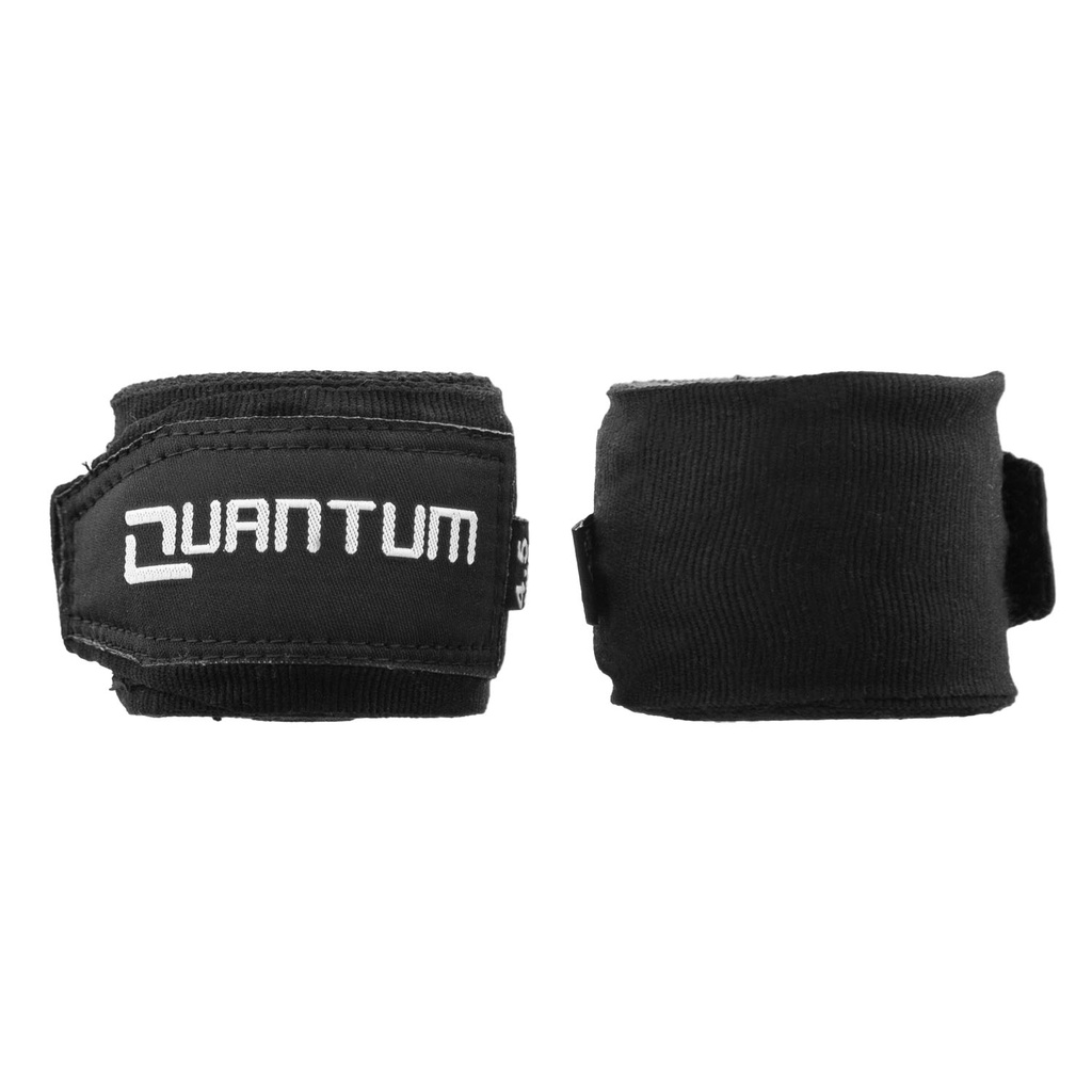 Quantum Boxbandagen 4,5m halbelastisch - schwarz