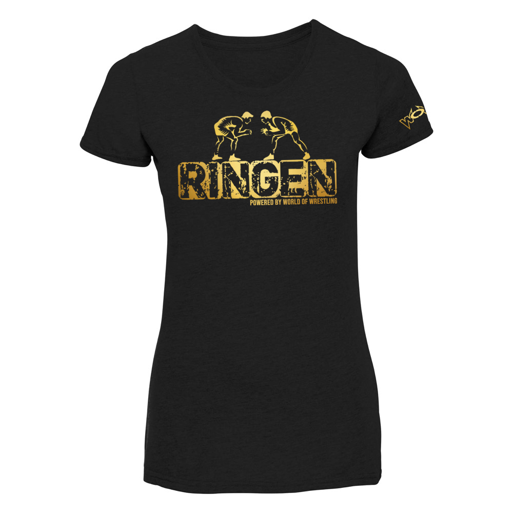 RINGEN Powered By World of Wrestling T-Shirt Damen