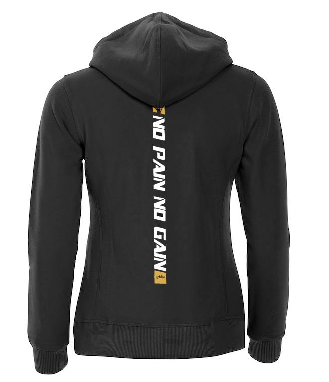 No-Pain-Hoody-Damen-Hinten-Gold No Pain No Gain Hoody Damen